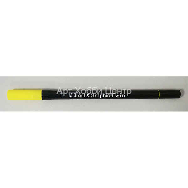 Маркер акварельный  ZIG Art & Graphic Twin 0,8 мм № 110 желтый средний