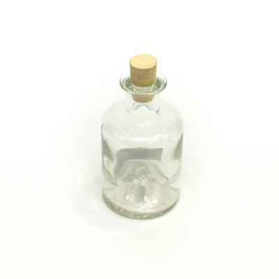 Бутылочка стеклянная круглая с пробкой 200мл Glorex