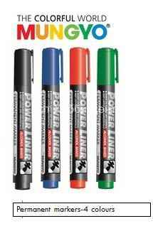 Набор маркеров перманентных 4 цвета в блистере MUNGYO