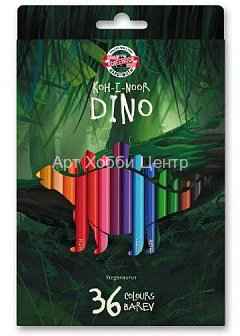 Набор карандашей цветных Dino 36 цветов KOH-I-NOOR