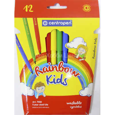 Набор фломастеров Rainbow Kids 12 цветов Centropen
