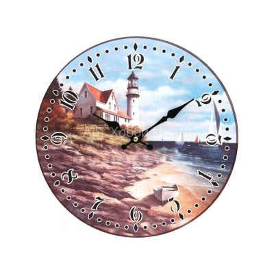Часы настенные На берегу моря d-34см