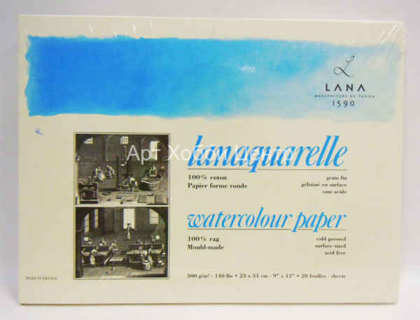Альбом для акварели 23х31см 300г/м2 20л склейка Lanaquarelle Lana