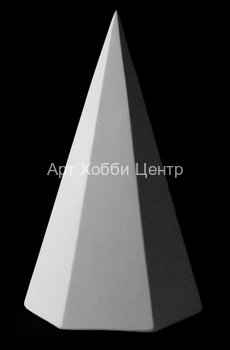 Деталь Пирамида шестигранная, гипс 30-304