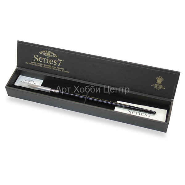 Кисть №5 Series 7 колонок круглая короткая ручка в пенале Winsor&Newton