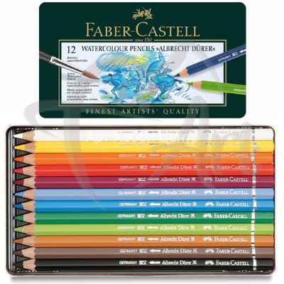 Набор карандашей акварельных Albrecht Durer 12 цветов в металл Faber-Castel