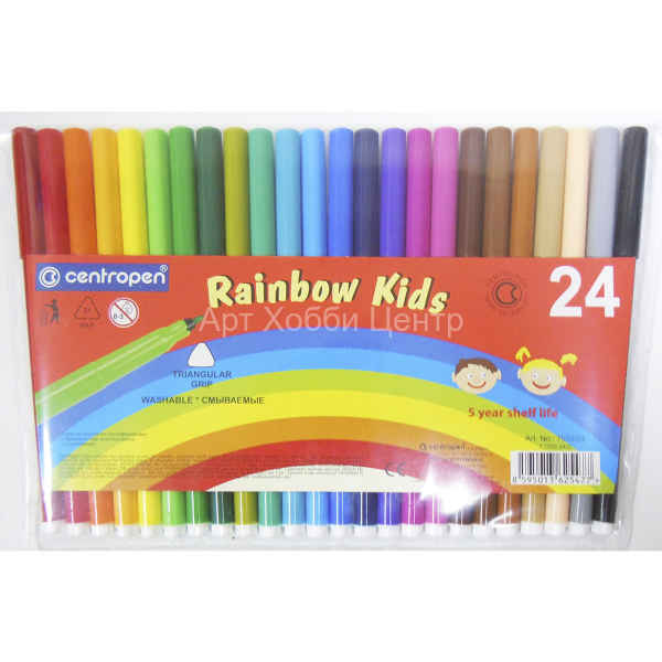 Набор фломастеров Rainbow Kids 24 цвета Centropen