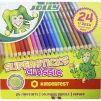 Набор карандашей цветных Supersticks classic Kinderfest 24 цвета JOLLY