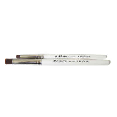 Кисть №6 Albatros Dry brush синтетика бронза трафаретная короткая ручка