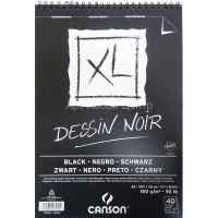 Альбом для графики 29,7х42см 150г/м2 40л черная бумага на спирали Canson