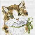 Картина стразами на подрамнике Кошка Алиса 20х20см Белоснежка