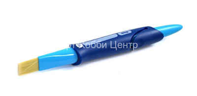 Кисть №10 CLIC&GO синтетика плоская белая выдвижная  ручка