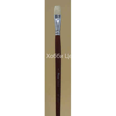 Кисть №7 Pinax Creative щетина плоская длинная ручка 104