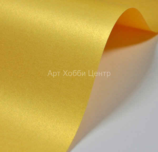 Бумага цветная 50х70см 130г/м золото 1л Folia