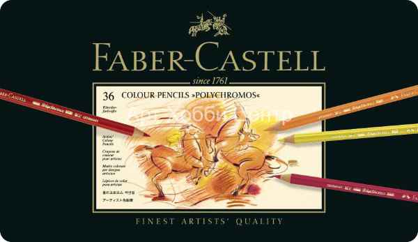 Набор карандашей цветных Polychromos 36 цветов металл коробке Faber-Castell