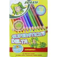 Набор карандашей цветных Supersticks DELTA Kinderfest 12 цветов JOLLY