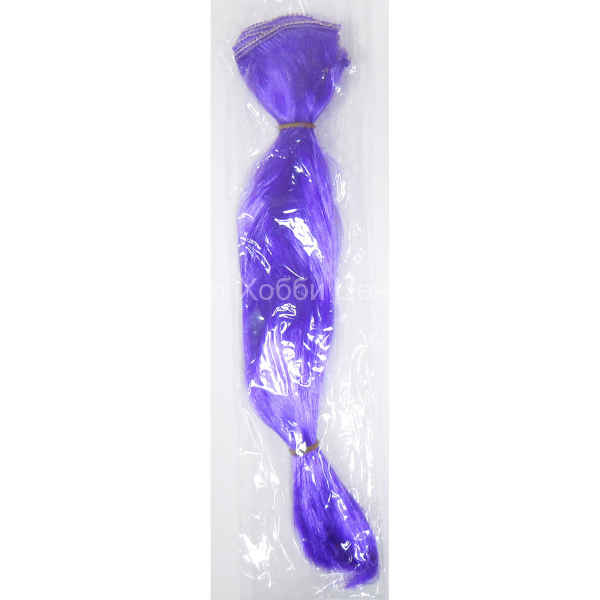 Волосы для кукол трессы прямые В-50см L-30см цвет фиолетовый