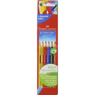 Набор карандашей цветных водоразмываемых Grip 6шт Faber-Castell