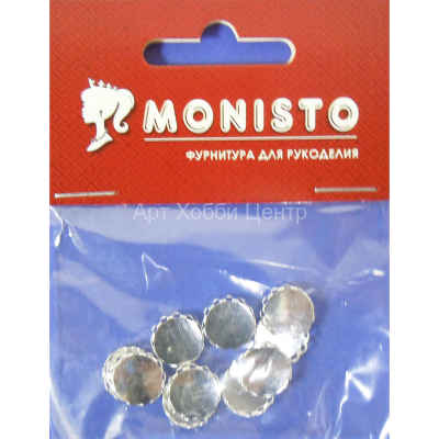 Набор коннекторов металлических 10мм серебро 10шт Monisto