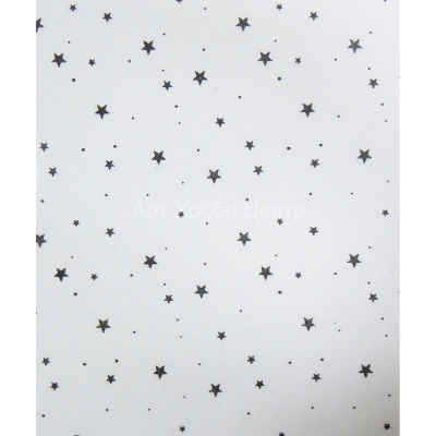 Фетр листовой мягкий 0,8мм 21х25см белый со звездочками