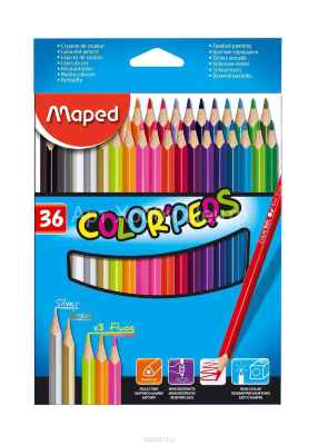 Набор карандашей цветных Color Peps 36 цветов Maped