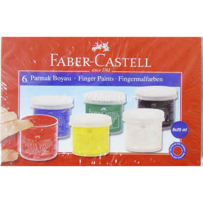 Набор красок пальчиковых 6 цветов по 25мл Faber-Castell