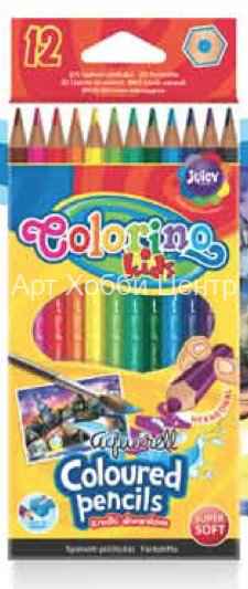 Набор карандашей акварельных 12 цветов Colorino Kids