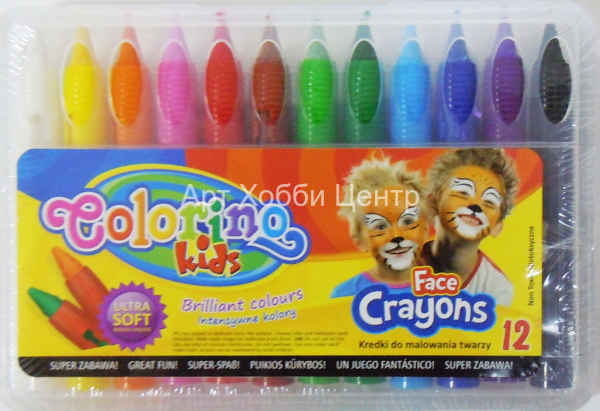 Набор мелков для грима 12 цветов Colorino Kids