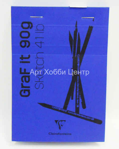 Блокнот для сухих техник 10,5х14,8см 90г/м2 80л GRAFT IT синий