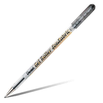Ручка гелевая для ткани черная 1,0мм Pentel