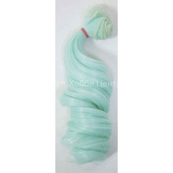 Волосы для кукол трессы кудри Элит В-45см L-22см 2шт цвет зеленый Magic4Toys