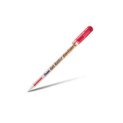 Ручка гелевая красная 1,0мм по ткани Pentel