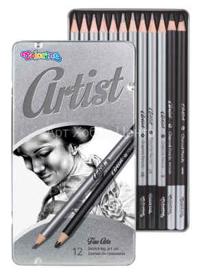 Набор карандашей чернографитных разной твердости Artist Colorino