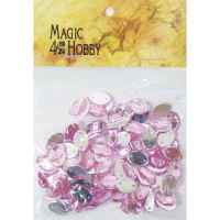 Стразы пришивные №09 100шт розовые Magic Hobby