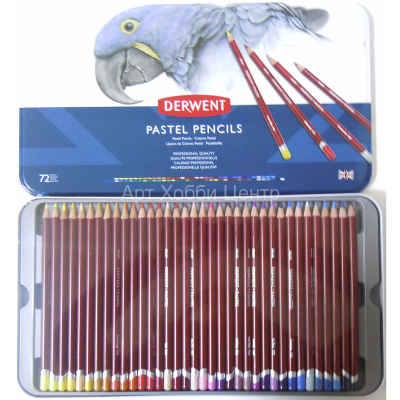 Набор карандашей пастельных 72 цвета в металлическом пенале DERWENT