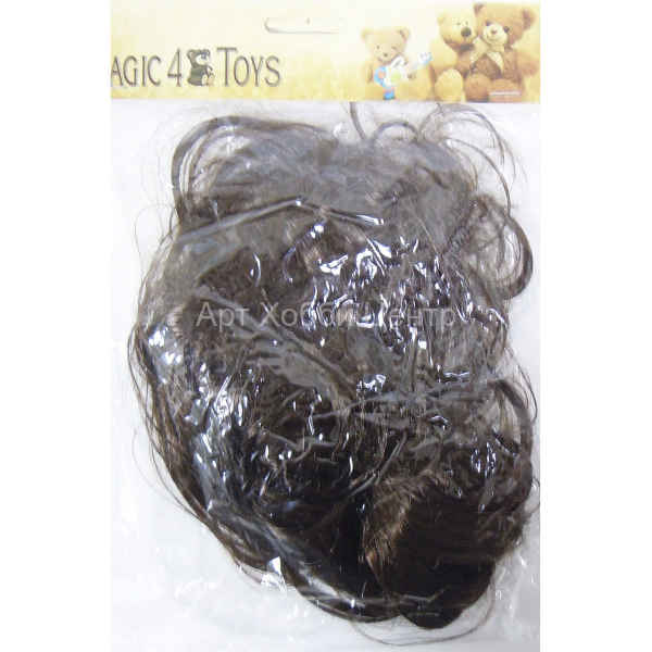 Волосы для кукол трессы кудри В-50см L-30см цвет коричневый