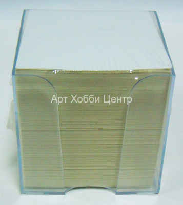 Блок-кубик 9х9х9см белый в стакане Attache