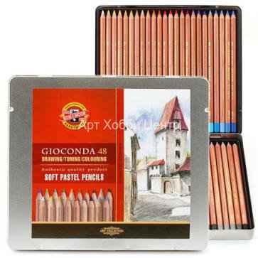Набор карандашей пастельных Gioconda 48 цветов в металле KOH-I-NOOR