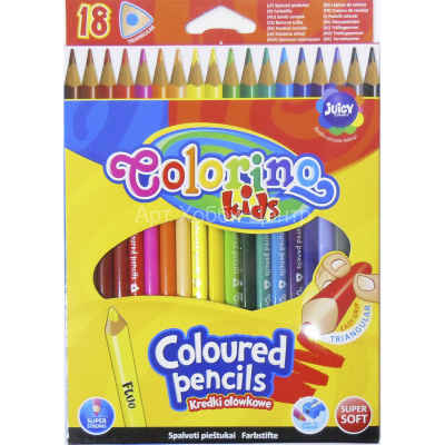 Набор карандашей цветных трехгранных 18 цветов Colorino