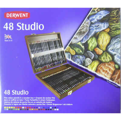 Набор карандашей цветных Studio 48 цветов в деревянной коробке DERWENT