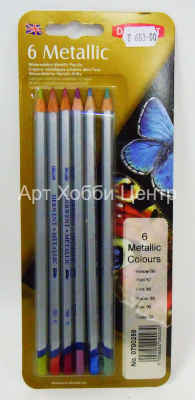 Набор карандашей цветных Metallic 6 шт в блистере DERWENT