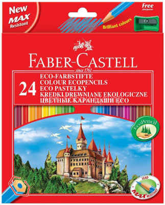 Набор карандашей цветных Замок 24 цвета+точилка Faber-Castell