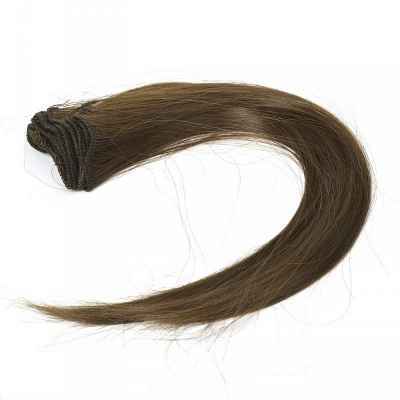 Волосы для кукол трессы прямые Элит В-45см L-30см 2шт цвет русый