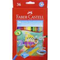 Набор карандашей акварельных Рыбки 36 цветов + кисточка Faber-Castel