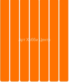 Набор наклеек световозвращающих Полоса оранжевая 100х85мм COVA
