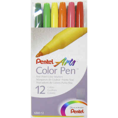 Набор фломастеров Color Pen 12 цветов Pentel