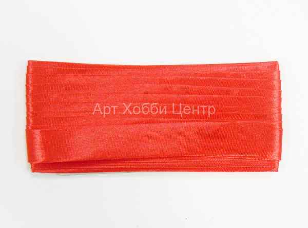 Косая бейка 1,5см 5м цвет №6065 красный Астра