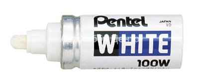 Маркер перманентный  Pentel 6.5мм белый короткий корпус