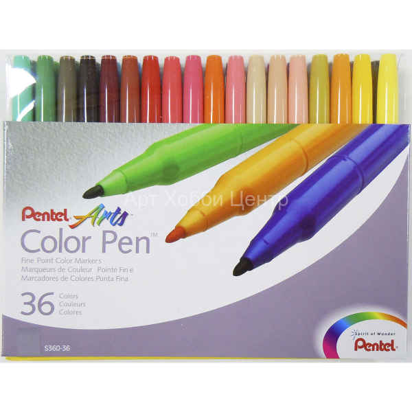 Набор фломастеров Color Pen 36 цветов Pentel