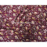 Ткань Декоративные цветы бордо 110см 100% хлопок 1м